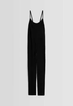BERSHKA Seamless- Jumpsuit - Black -Bershka 20348334d04640f684eca95984f81803