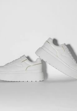BERSHKA Sneakers Laag - White -Bershka 2054614012ad49a8af4b738b7185da94