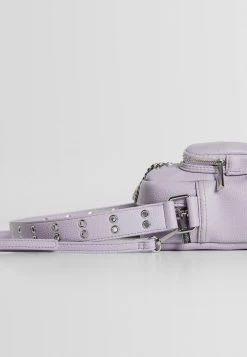 BERSHKA Chain With Pockets - Schoudertas - Mauve -Bershka 217760273d14443f8ab9cc924aa5dff9