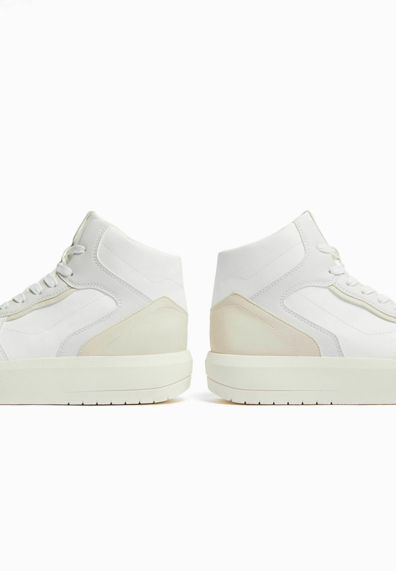 BERSHKA Contrast - Sneakers Hoog - White 4 BERSHKA Contrast - Sneakers Hoog - White - Afbeelding 4