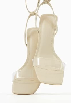 BERSHKA Strappy- Sandalen Met Hoge Hak - Transparent -Bershka 22d99ca647664453b75730939cedfb51