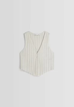 BERSHKA Bodywarmer - Grey -Bershka 23f4b47518334f10af0d7830f2902891