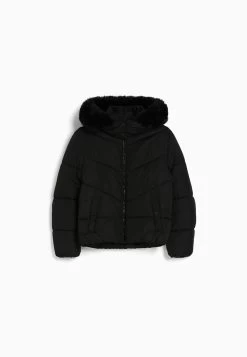 BERSHKA Hood Puffer- Winterjas - Black -Bershka 26bb0ae2f42643ffa7b3b08d5e2483d1
