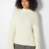 BERSHKA High Neck - Trui - Off White