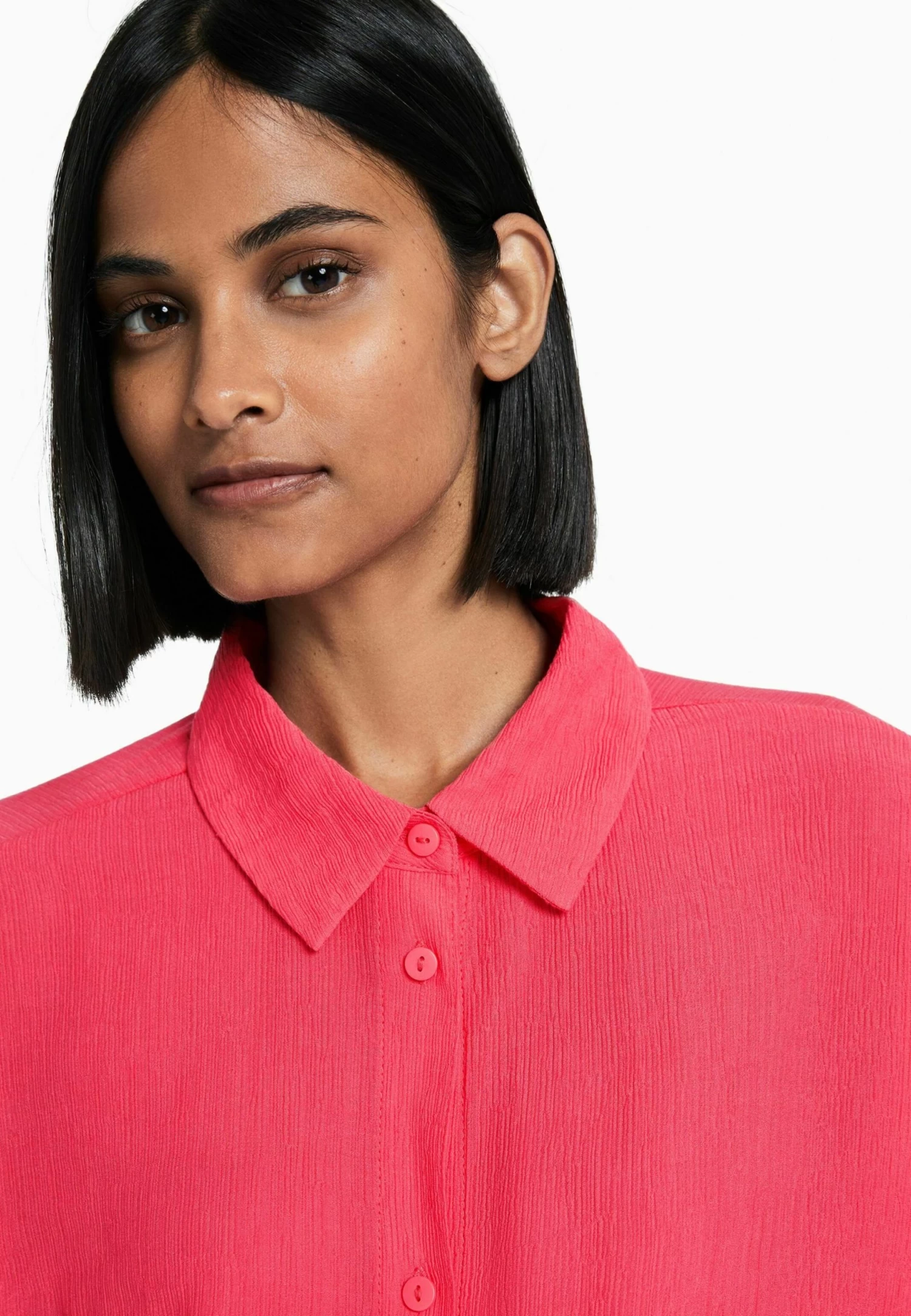 BERSHKA Long Sleeve - Overhemdblouse - Coral 4 BERSHKA Long Sleeve - Overhemdblouse - Coral - Afbeelding 4