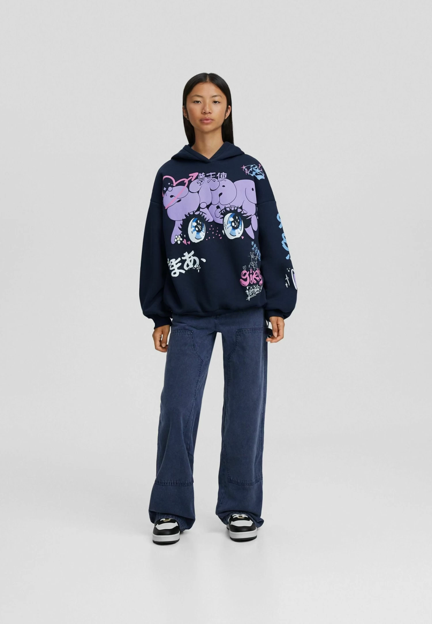 BERSHKA Printed - Hoodie - Multi Coloured 2 BERSHKA Printed - Hoodie - Multi Coloured - Afbeelding 2