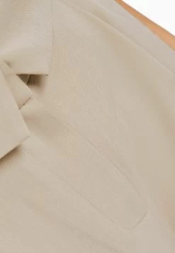 BERSHKA Turn-Up Waist - Broek - Beige -Bershka 29ba666ef34040e5bebe9e309d1ab62a