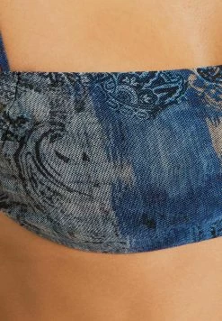BERSHKA Paisley Print Set - Bikini - Royal Blue -Bershka 2a5d87e5d7744a4da26b4d7ec455980e