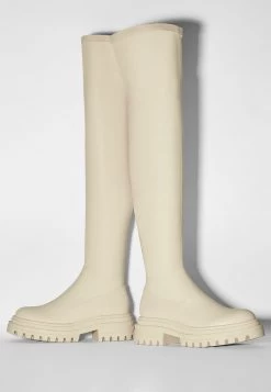 BERSHKA Plateaulaarzen - Off White -Bershka 2abcdb9db12c4a74a338db7340112379