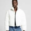 BERSHKA Puffer - Winterjas - White