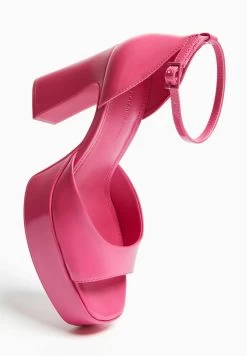 BERSHKA With Ankle Strap - Sandalen Met Plateauzool - Pink -Bershka 2b1efd24e7834b2889857598e2366c93