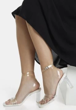 BERSHKA Strap - Sandalen - Transparent