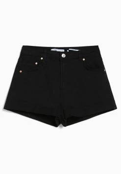 BERSHKA Comfort With Turn-Up Hems - Shorts - Black -Bershka 2bd5ab37523143b998d1f6771430a66d
