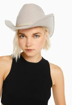 BERSHKA With Detail_Cowboy- Hoed - Beige