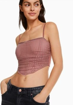 BERSHKA Blouse - Pink -Bershka 2cd0118a30bd4475a30464ff73c90d5d