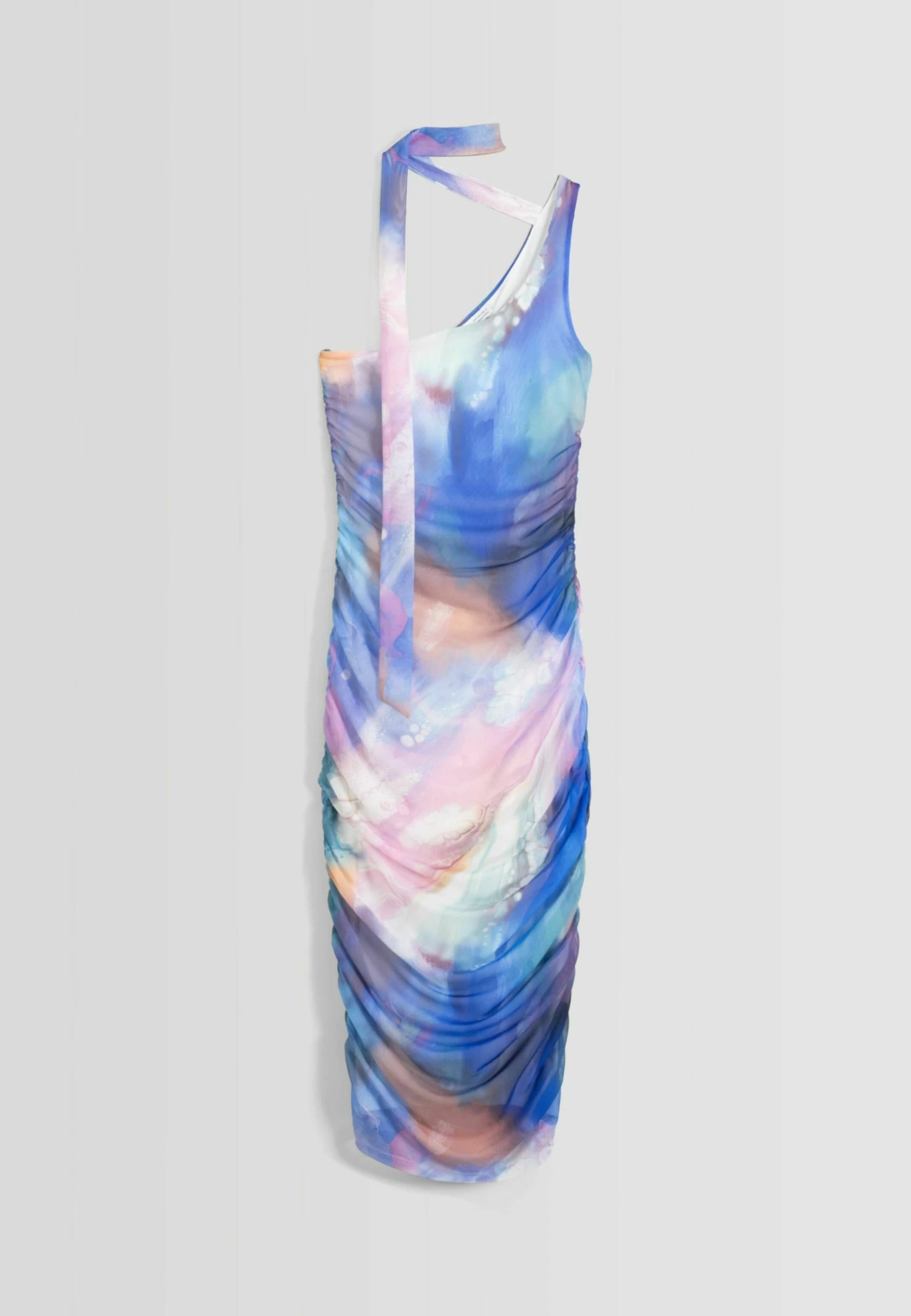 BERSHKA Asymmetric Print - Etui-Jurk - Light Blue 6 BERSHKA Asymmetric Print - Etui-Jurk - Light Blue - Afbeelding 6