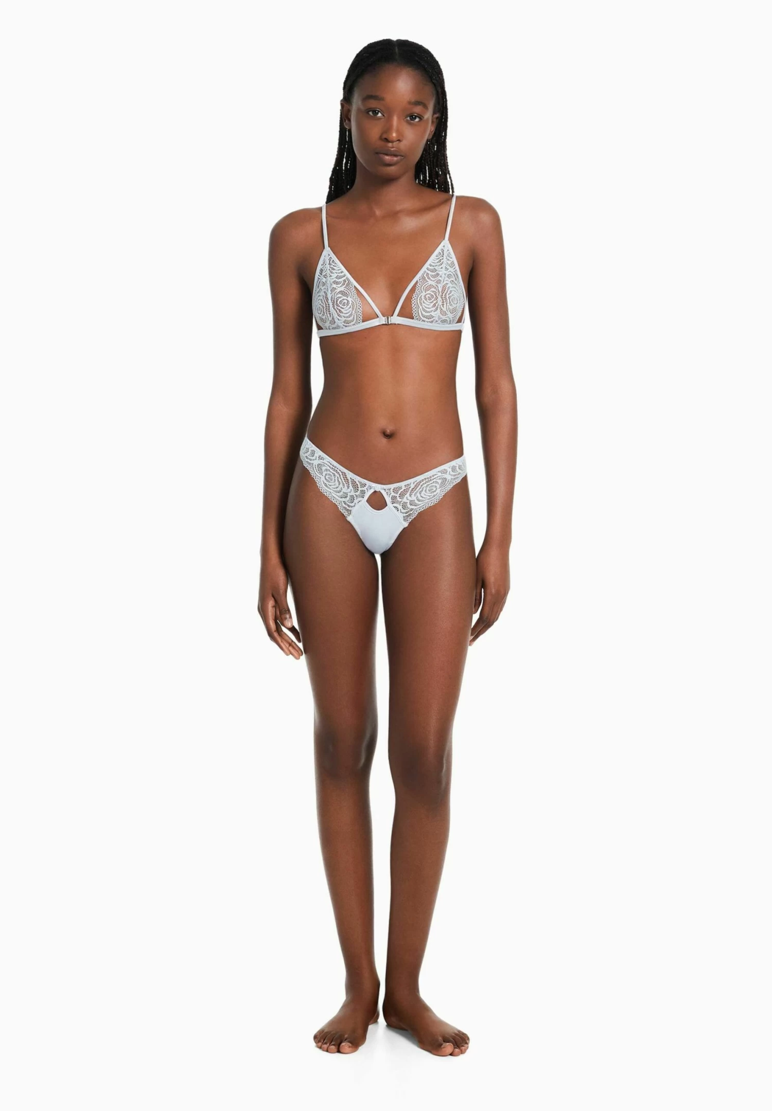 BERSHKA With Gathered Straps - Bikinitop - Dark Blue 2 BERSHKA With Gathered Straps - Bikinitop - Dark Blue - Afbeelding 2