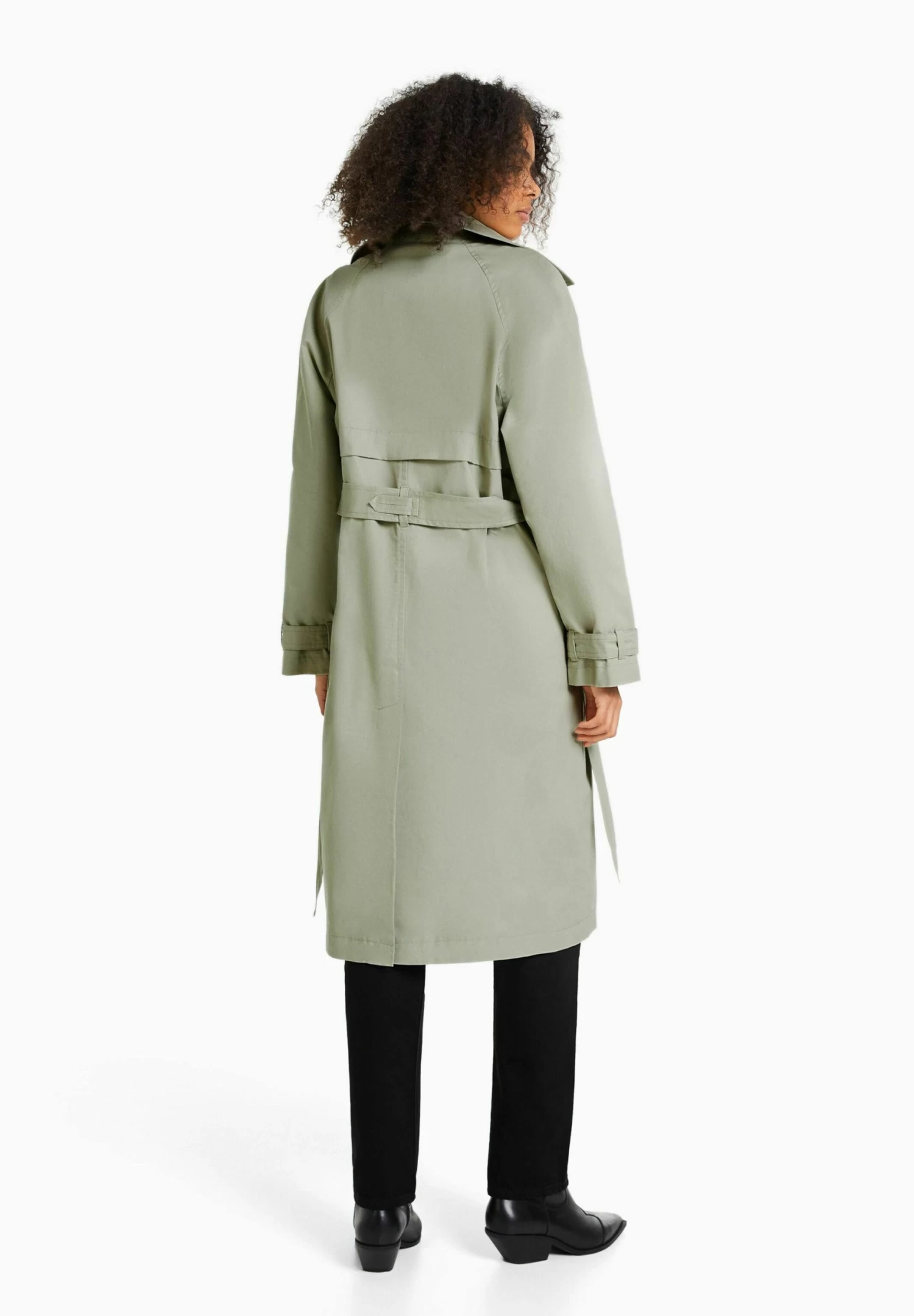 BERSHKA Trenchcoat - Khaki 1 BERSHKA Trenchcoat - Khaki