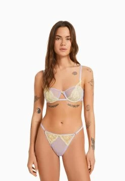 BERSHKA Blonde With Underwire - Bikinitop - Mauve