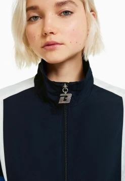 BERSHKA Block Effect - Lichte Jas - Blue -Bershka 2f475864f03541d2968762fe235bf545