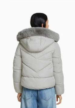 BERSHKA Hood Puffer- Winterjas - Grey -Bershka 31fa8dbf93c84426bed2f40f26051e4d