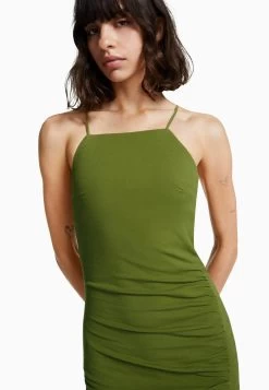 BERSHKA Fitted Blend Mini Halter - Etui-Jurk - Khaki 9 BERSHKA Fitted Blend Mini Halter - Etui-Jurk - Khaki -Bershka 32d54f6ac83c45718dc03a61bc915e88