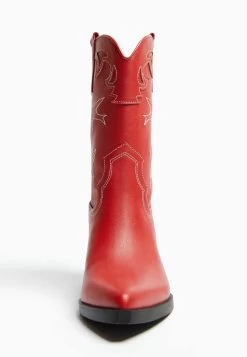 BERSHKA Heeled- Cowboy-/Bikerlaarsjes - Red -Bershka 331920f4c69646d28cdd7053003cbe78