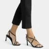 BERSHKA Strappy- Sandalen Met Hoge Hak - Black