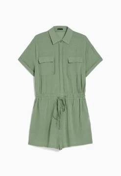 BERSHKA Rustic Utility - Playsuit - Jumpsuit - Green -Bershka 342c96fe907b40e284d7a7c7f01d1b3d