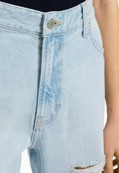 BERSHKA Wide-Leg Ripped - Flared Jeans - Light Blue 7 BERSHKA Wide-Leg Ripped - Flared Jeans - Light Blue -Bershka 34f378aff04f47a4b00a8e725102662f