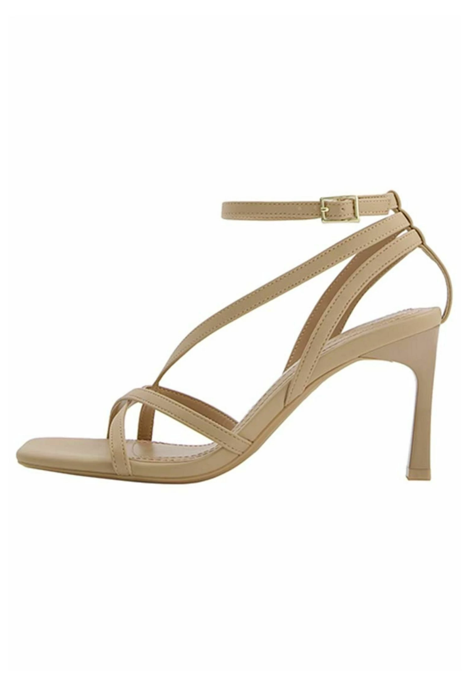 BERSHKA With Ankle Strap - Strappy - Sandalen - Sand 2 BERSHKA With Ankle Strap - Strappy - Sandalen - Sand - Afbeelding 2