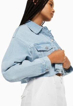 BERSHKA Spijkerjas - Light Blue -Bershka 3645ac3526fa4b6bb7e0ef88a821fe51