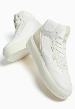 BERSHKA Contrast - Sneakers Hoog - White 9 BERSHKA Contrast - Sneakers Hoog - White -Bershka 392a76c8545644ae894582f21dd516b5