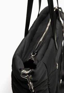 BERSHKA Technical With Zips - Shopper - Black -Bershka 3983c255fcb9418eb25a5ccacedc6b8e