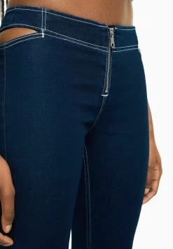 BERSHKA With Zip And Cut Out Detail - Flared Jeans - Royal Blue -Bershka 3ac6d882cbf5477e98b6840f9979b257