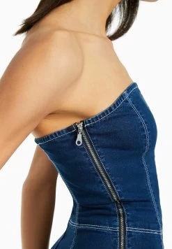 BERSHKA With Exposed Shoulders- Jumpsuit - Royal Blue -Bershka 3ad2cee2ba624386bc7325979c394f90