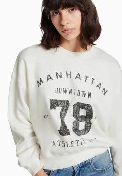 BERSHKA Printed - Sweater - White 9 BERSHKA Printed - Sweater - White -Bershka 3b92d365d6834609bc75a525fbd95056