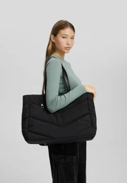 BERSHKA Technical With Zips - Shopper - Black