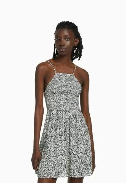 BERSHKA Halter - Mini- Jurk - Multi Coloured