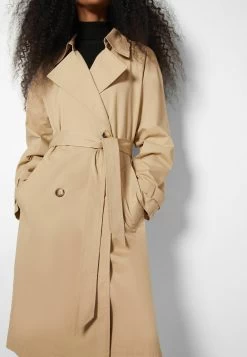 BERSHKA Trenchcoat - Camel -Bershka 3c55cc85b0a84057aed49c2fcf6b2e42