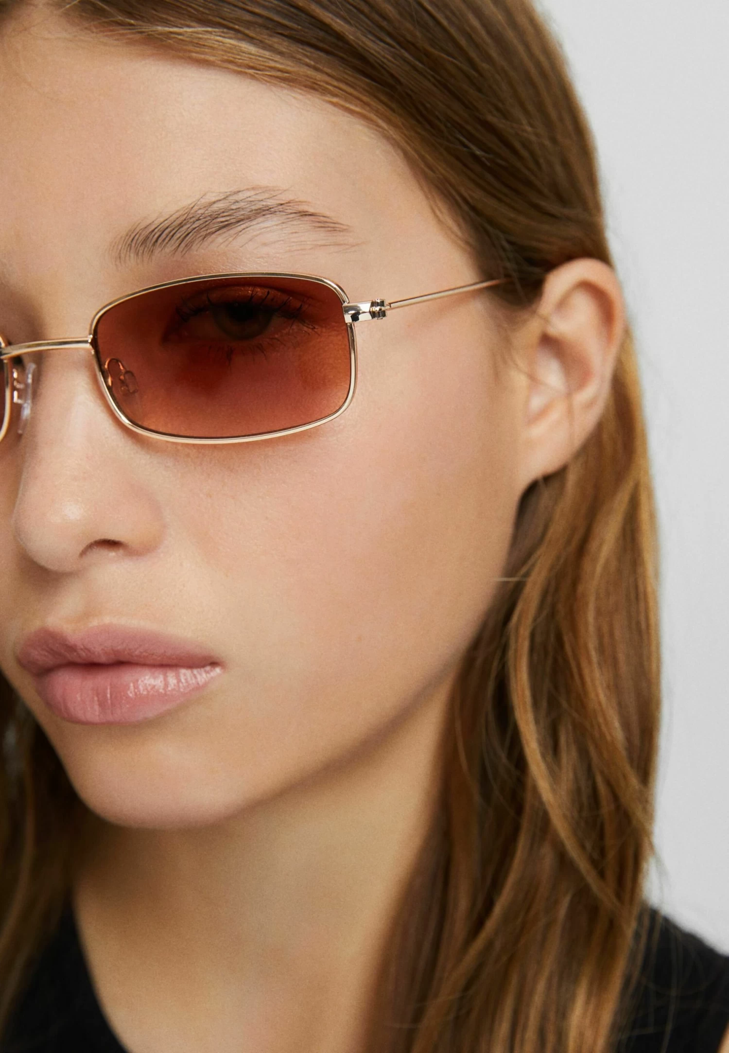 BERSHKA Rectangular - Zonnebril - Dark Brown 2 BERSHKA Rectangular - Zonnebril - Dark Brown - Afbeelding 2