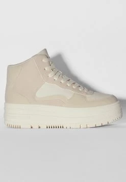 BERSHKA Contrast - Sneakers Hoog - Beige -Bershka 3cc929852fdb4c3bb764cf1e00dbfbaa