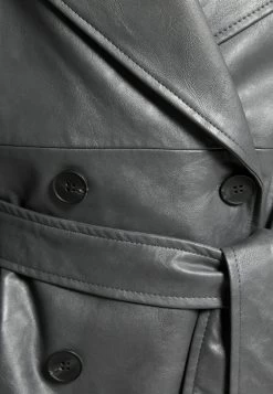 BERSHKA Trenchcoat - Dark Grey -Bershka 3d0455a2d115455bb630e8000cfa2f60