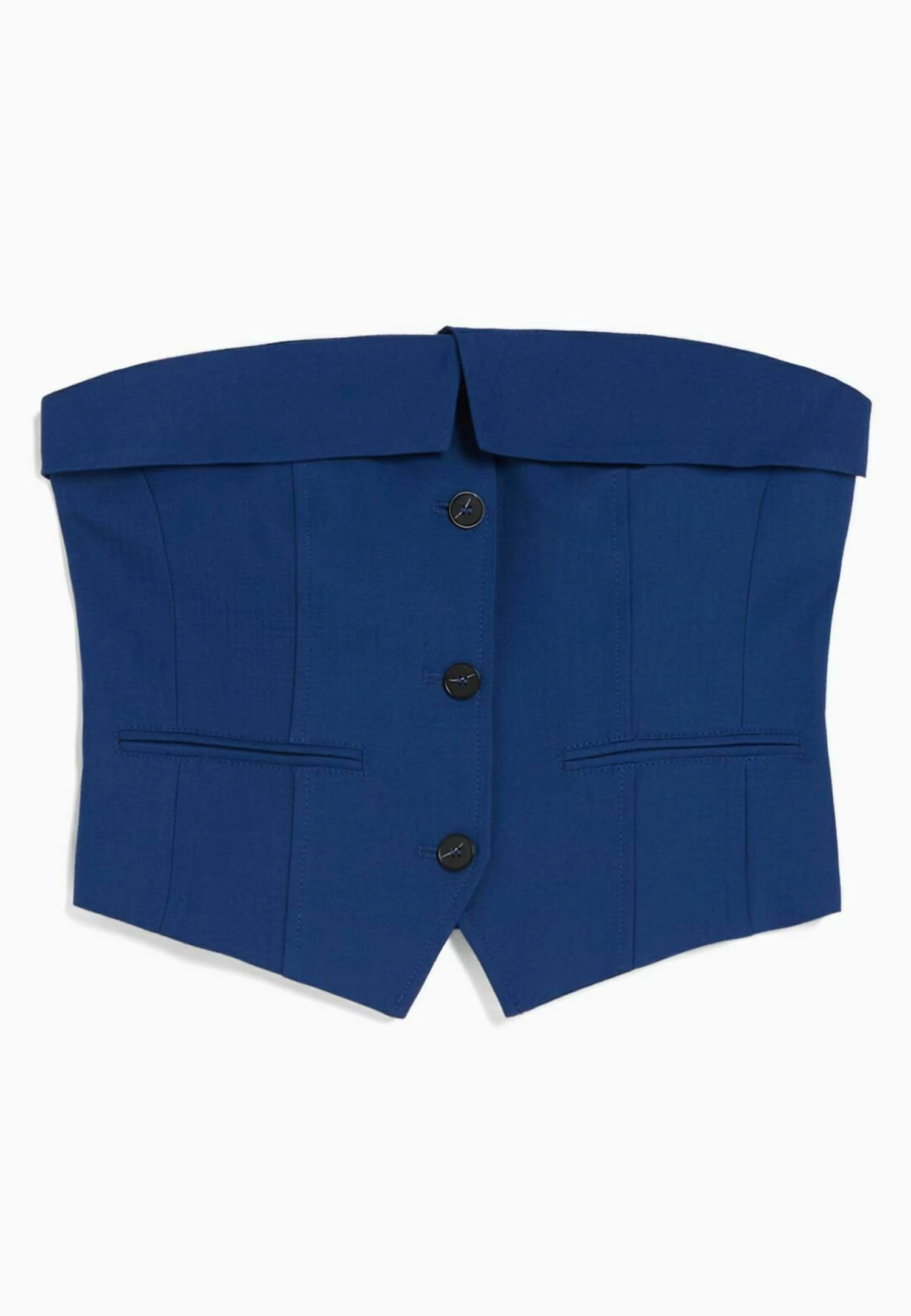 BERSHKA Tailored With Exposed Shoulders Corset - Bodywarmer - Blue 5 BERSHKA Tailored With Exposed Shoulders Corset - Bodywarmer - Blue - Afbeelding 5