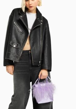 BERSHKA Handle - Handtas - Mauve