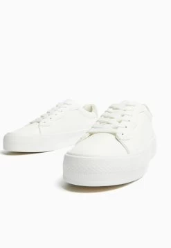 BERSHKA Quilted- Sneakers Laag - White -Bershka 407855679a14409ba79f42f39006c7fb