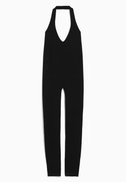 BERSHKA Seamless - Jumpsuit - Black -Bershka 41fc9465cece4c04b3d6fce7e22caf67