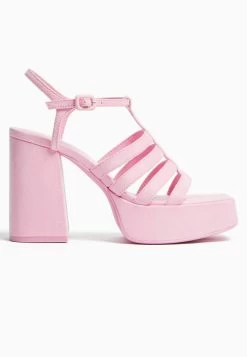 BERSHKA Sandalen Met Hoge Hak - Pink -Bershka 42402168688b46a99a541288b2f2ae16