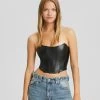 BERSHKA Bandeau - Crop - Top - Black