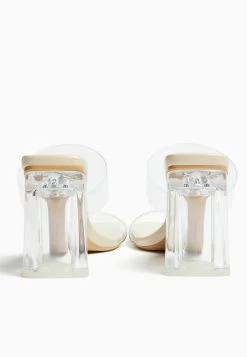 BERSHKA Vinyl - Muiltjes Met Hak - Transparent -Bershka 46c3861ee32d4e729f81083447cd874e